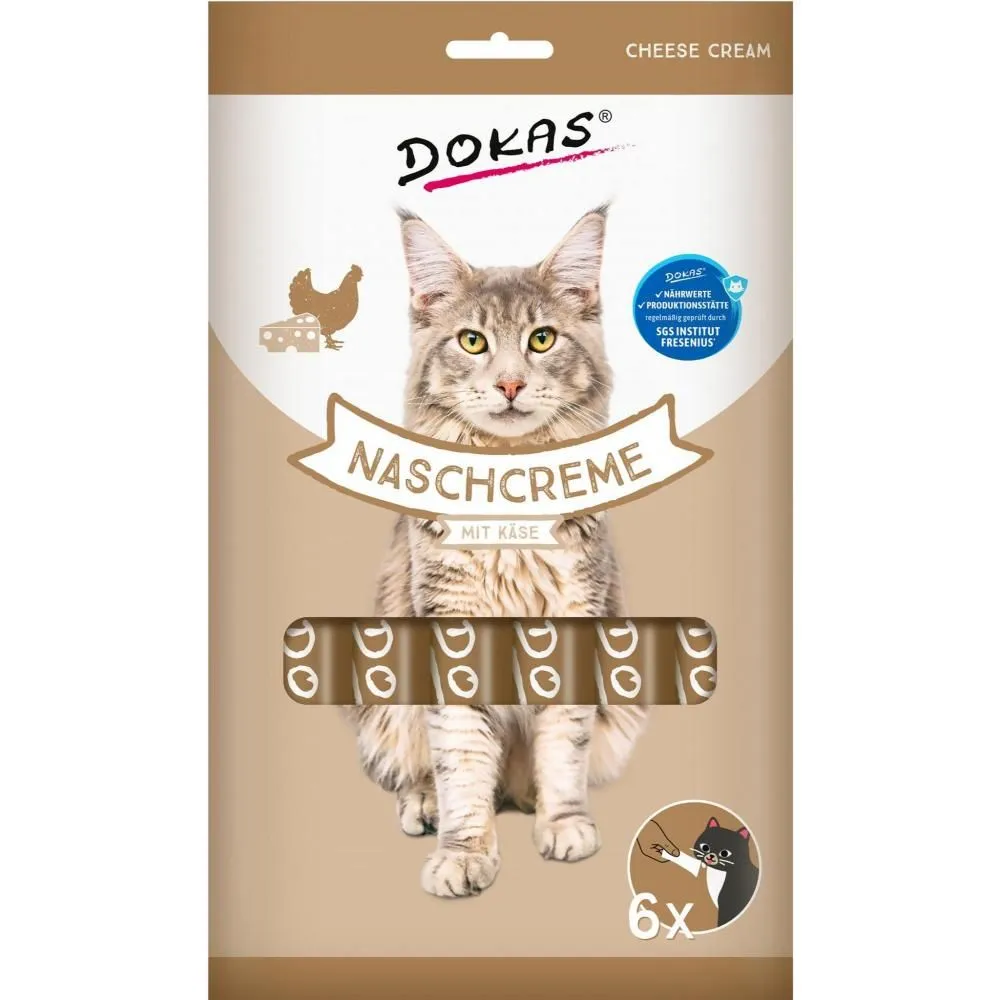 Dokas Kat Creamy Slikbar Kattesnack Kylling med Ost 90 Gram